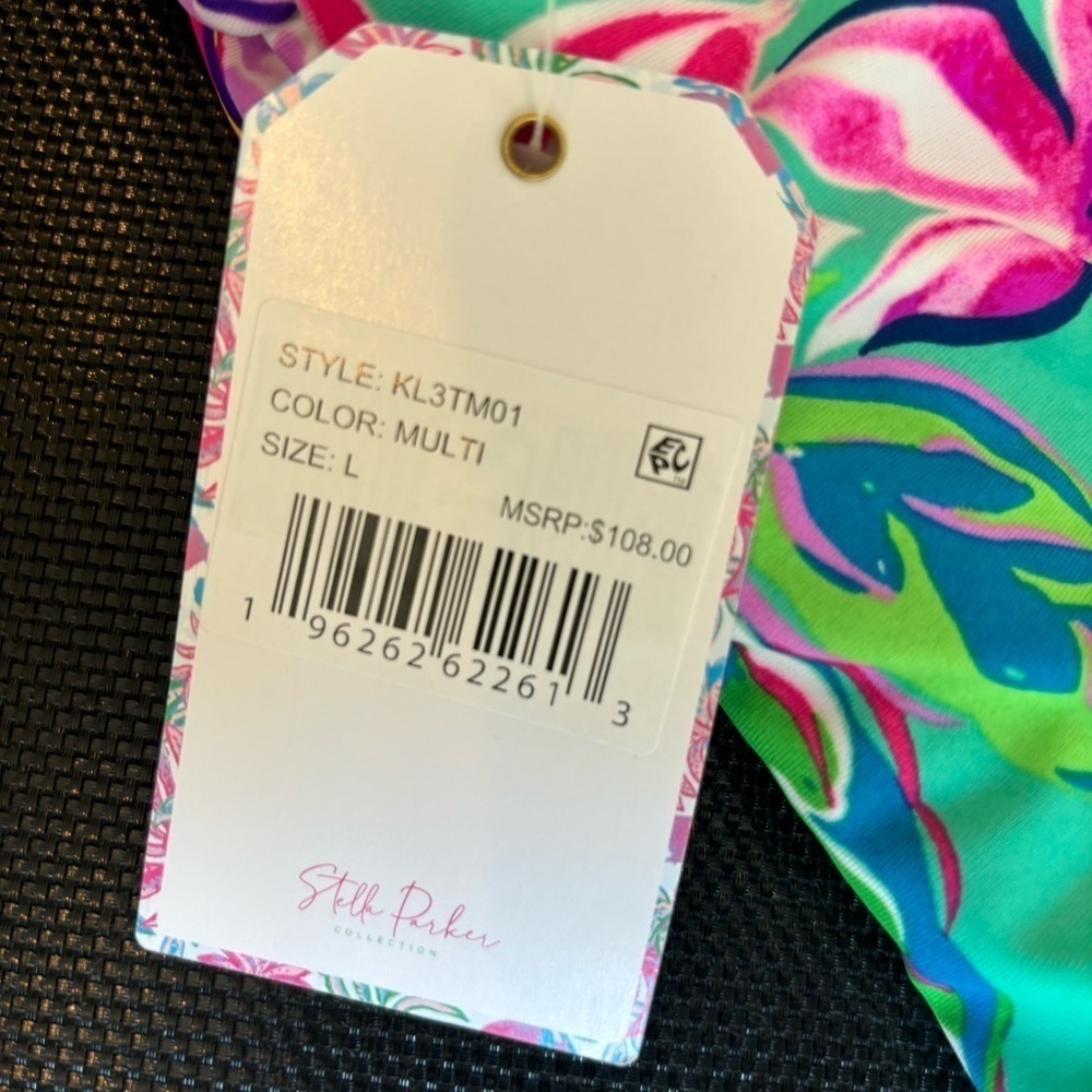 Stella Parker NWT Multi Color Floral One Piece Swimsuit - Picture 8 of 10